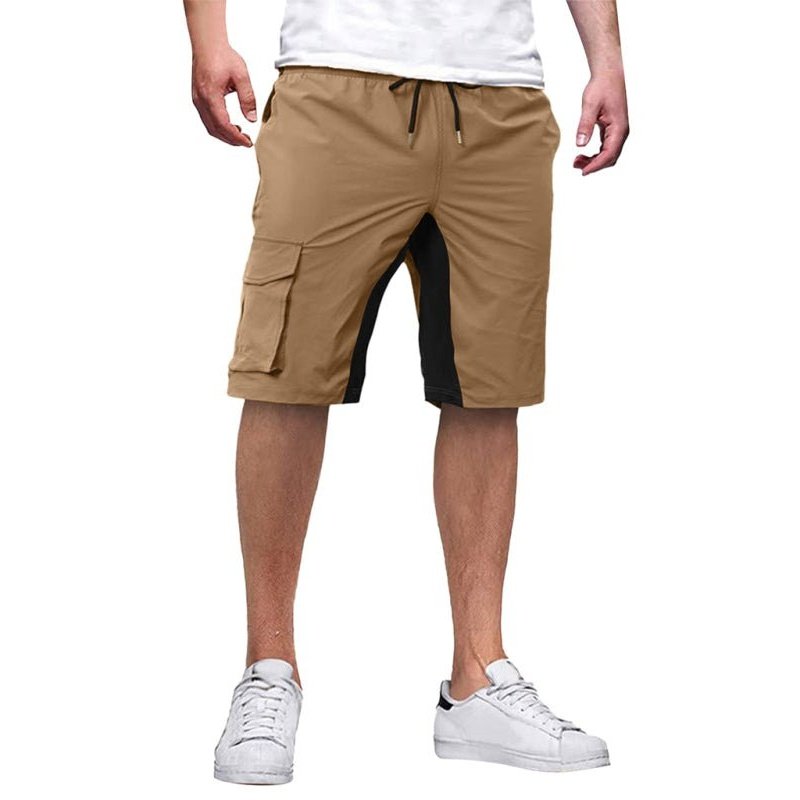 Drawstring Colorblock Casual Shorts - SharpDuds.com