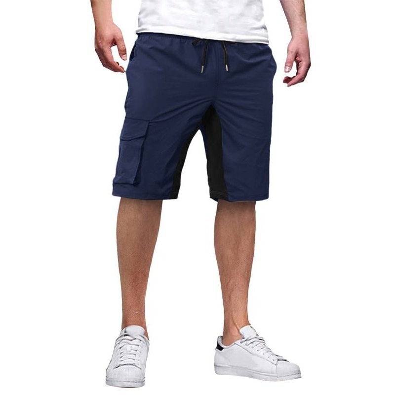 Drawstring Colorblock Casual Shorts - SharpDuds.com