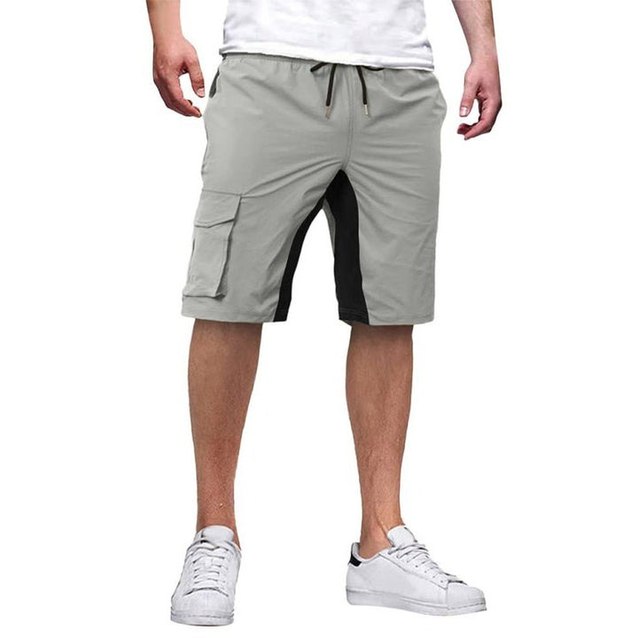 Drawstring Colorblock Casual Shorts - SharpDuds.com