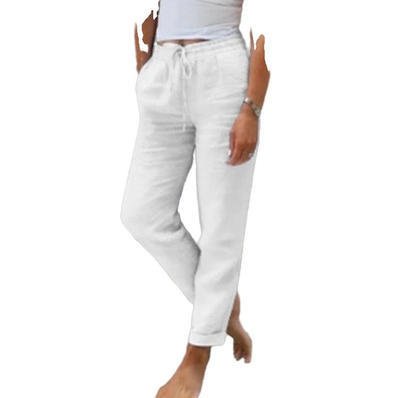 Elastic Waist Solid Color Wide Leg Pants - SharpDuds.com