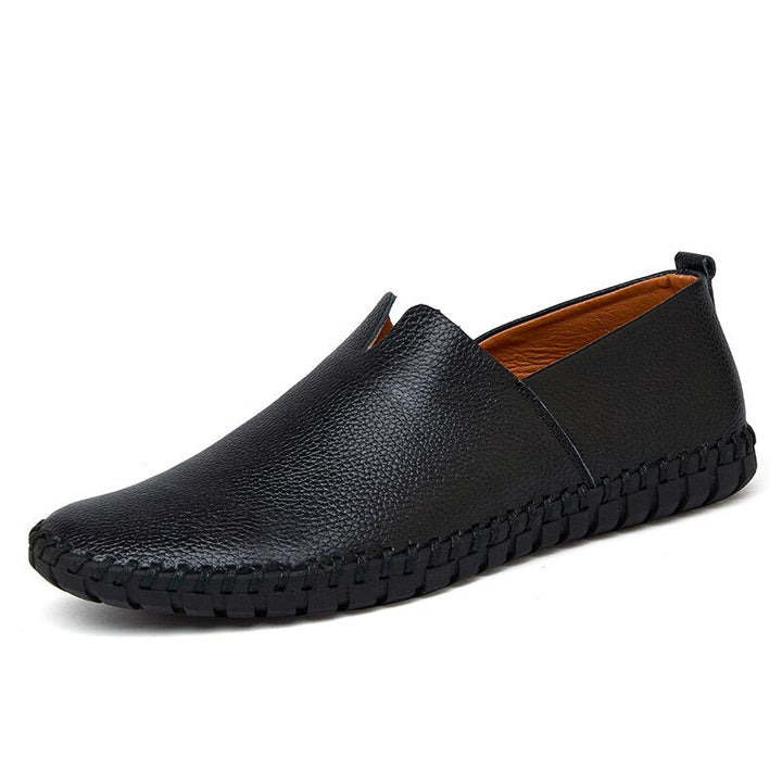 Embossed Leather Comfortable Loafers - SharpDuds.com