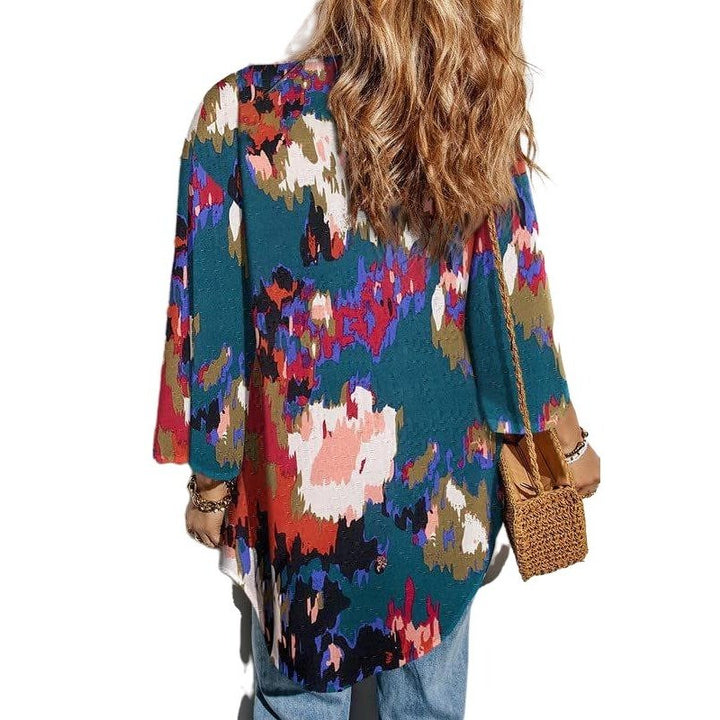 Fashion Flower Print Jacket - SharpDuds.com