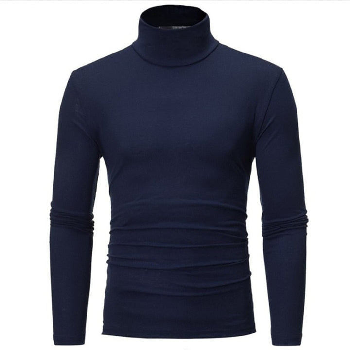 Fashion Mock Turtleneck Full Sleeve T-Shirt - SharpDuds.com