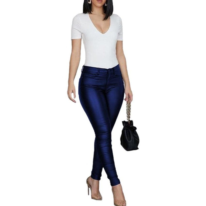 Fashion Pu Leather Feet Trousers - SharpDuds.com