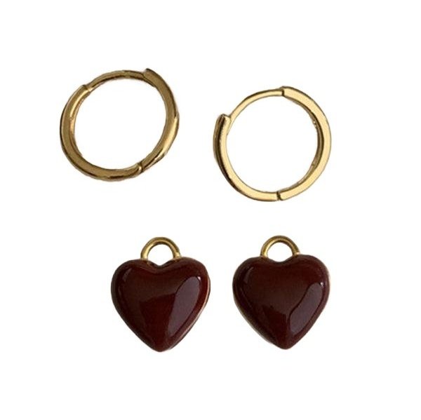 French Drip Glaze Love Retro Earrings - www.SharpDuds.com