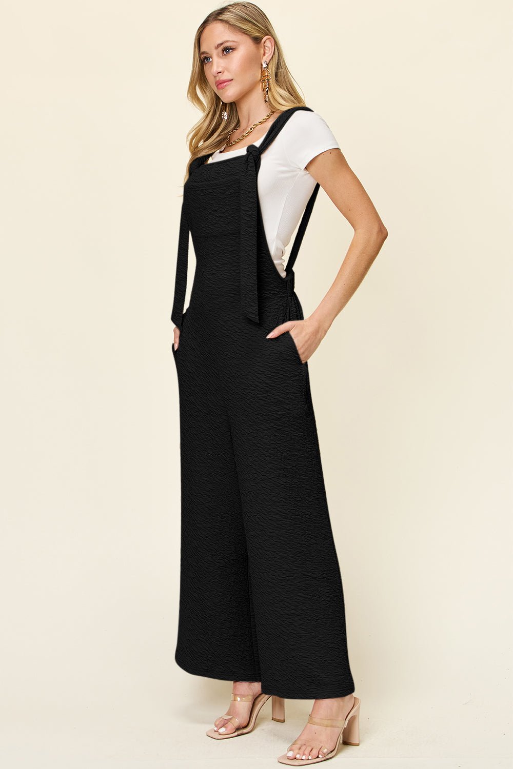 Full Size Sleeveless Wide Leg Jumpsuit - SharpDuds