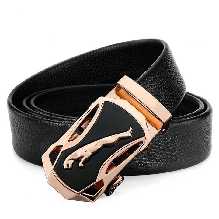 Genuine Leather Automatic Buckle Belt - SharpDuds.com