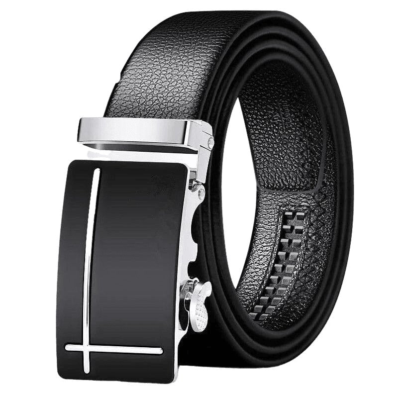 Genuine Leather Automatic Buckle Belt - SharpDuds.com