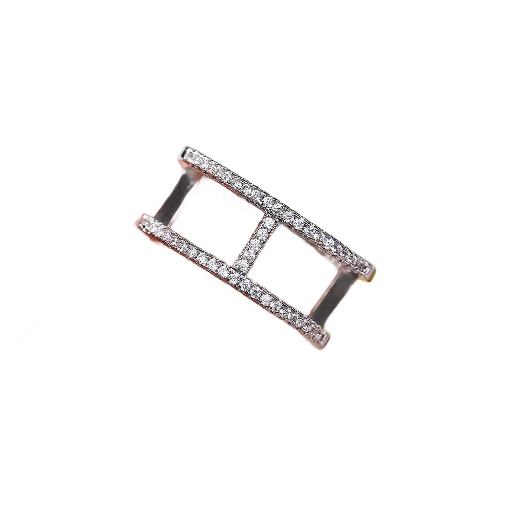 Geometric Simple Fashion Creative Double-layer Ring - www.SharpDuds.com