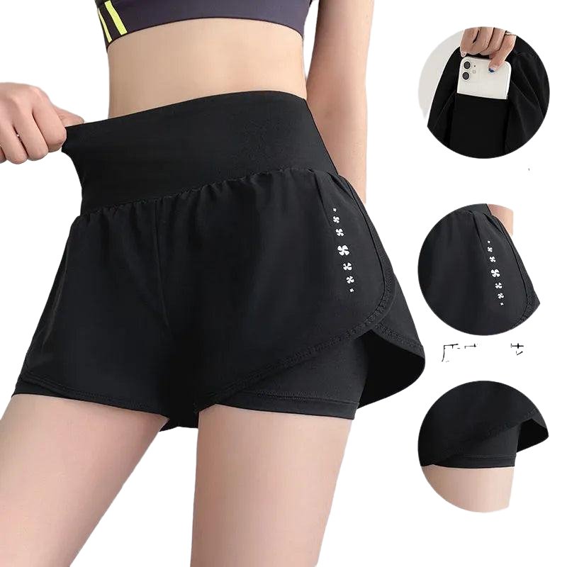 Gym Fitness Training Double-deck Running Shorts - SharpDuds.com