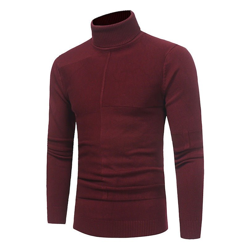 High Lapel Slim Fit Bottoming Sweater - SharpDuds.com