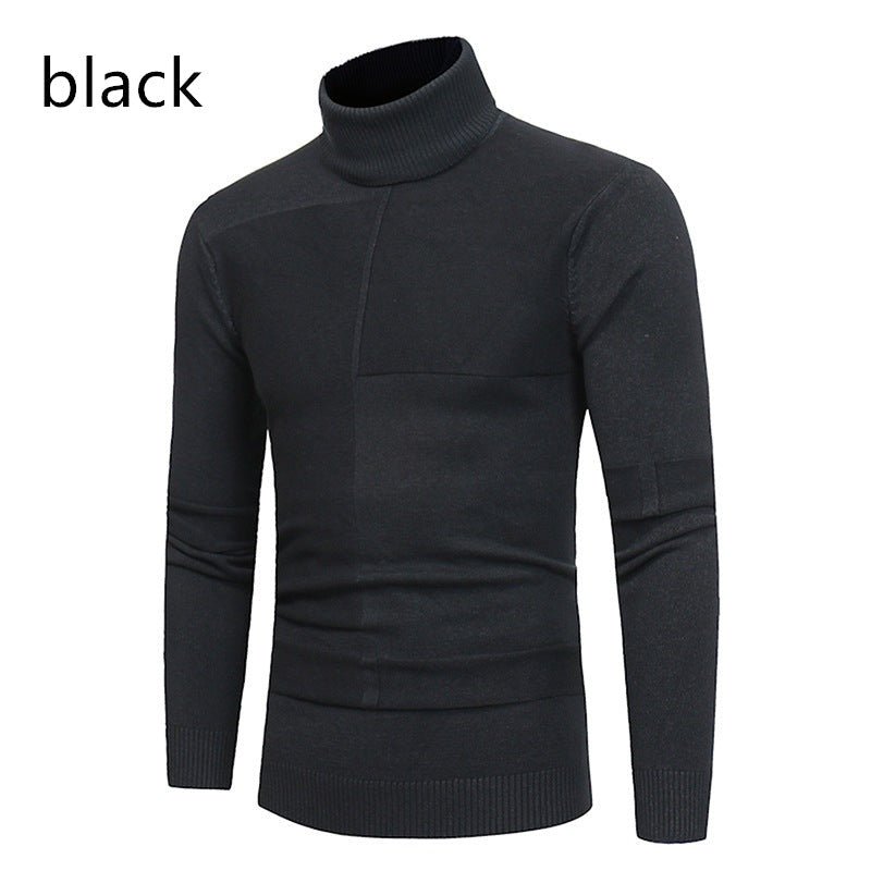 High Lapel Slim Fit Bottoming Sweater - SharpDuds.com