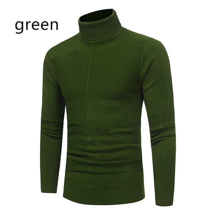 High Lapel Slim Fit Bottoming Sweater - SharpDuds.com