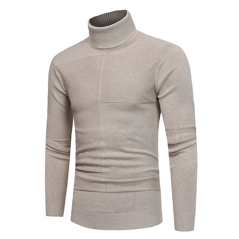 High Lapel Slim Fit Bottoming Sweater - SharpDuds.com