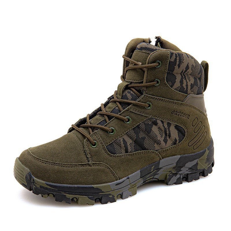 High-Top Camouflage Hiking Boots - SharpDuds.com