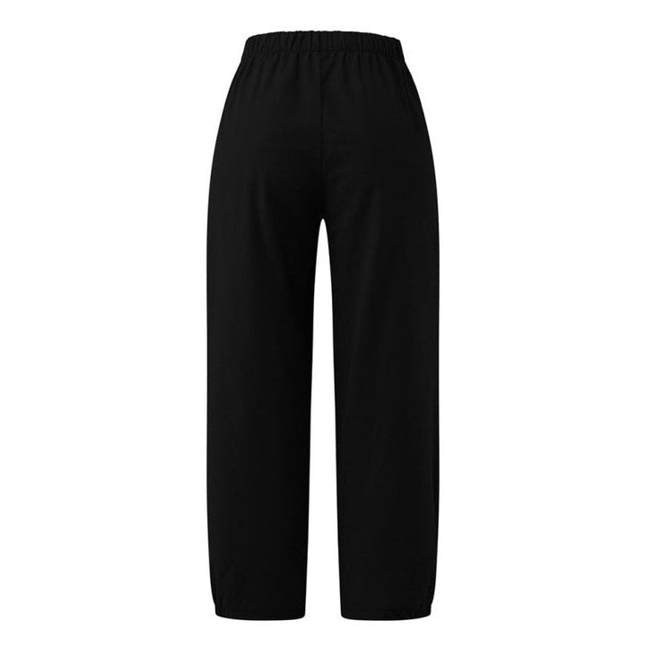 High Waist Cotton Linen Cropped Wide Leg Pants - www.SharpDuds.com