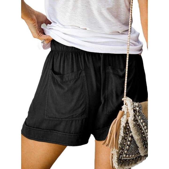 High Waist Lace Up Loose Straight Shorts - www.SharpDuds.com