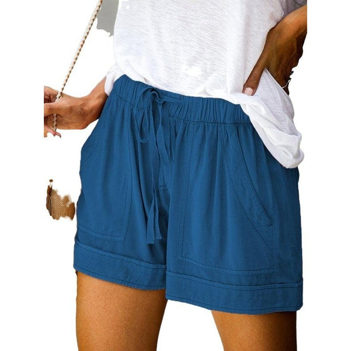 High Waist Lace Up Loose Straight Shorts - www.SharpDuds.com