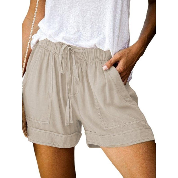 High Waist Lace Up Loose Straight Shorts - www.SharpDuds.com