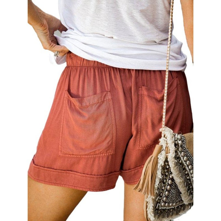 High Waist Lace Up Loose Straight Shorts - www.SharpDuds.com