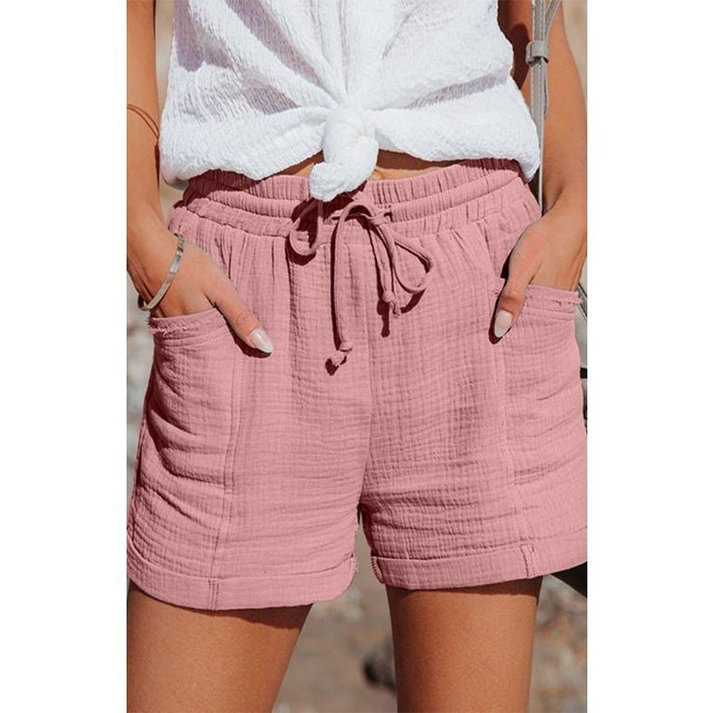 High Waisted Strappy Wide Leg Shorts - www.SharpDuds.com