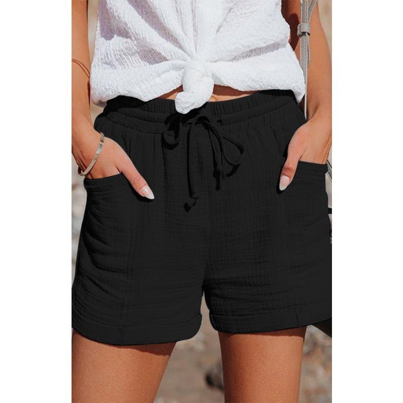 High Waisted Strappy Wide Leg Shorts - www.SharpDuds.com