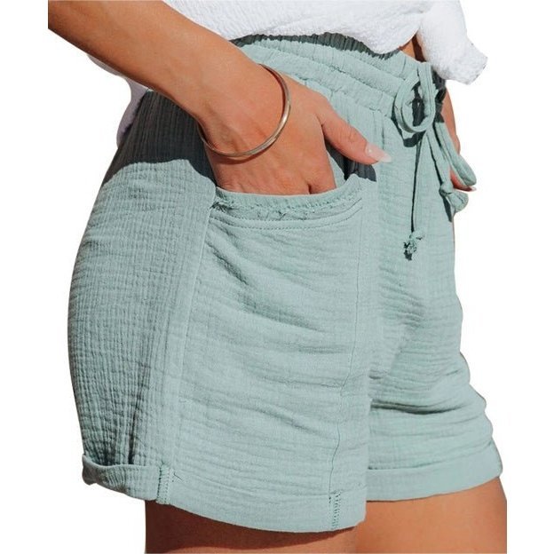 High Waisted Strappy Wide Leg Shorts - www.SharpDuds.com