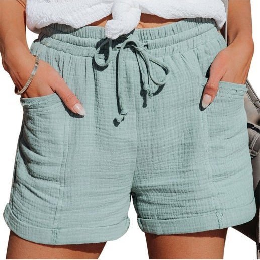 High Waisted Strappy Wide Leg Shorts - www.SharpDuds.com