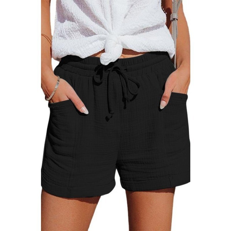 High Waisted Strappy Wide Leg Shorts - www.SharpDuds.com