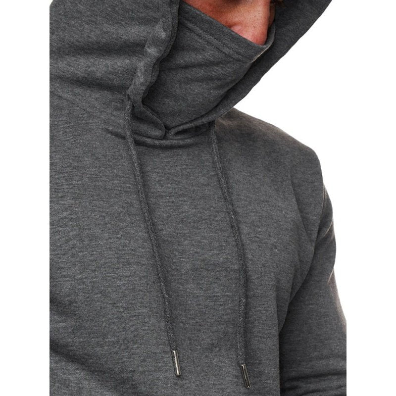 Hooded Long Sleeve Sweatshirt With Mask - www.SharpDuds.com