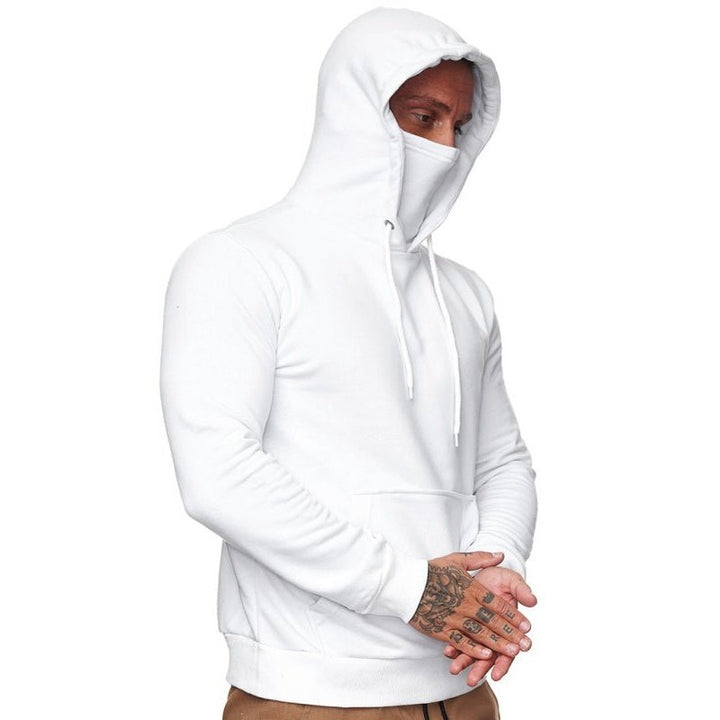 Hooded Long Sleeve Sweatshirt With Mask - www.SharpDuds.com