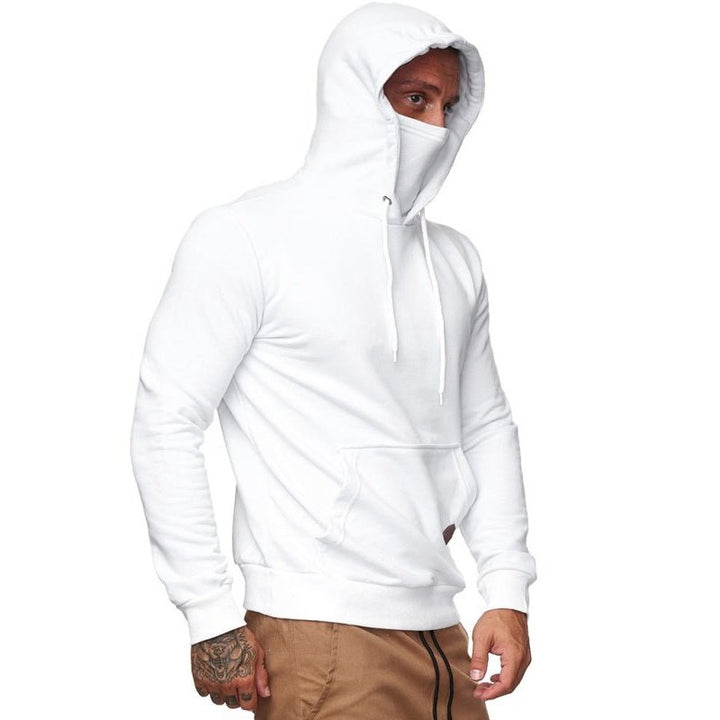 Hooded Long Sleeve Sweatshirt With Mask - www.SharpDuds.com