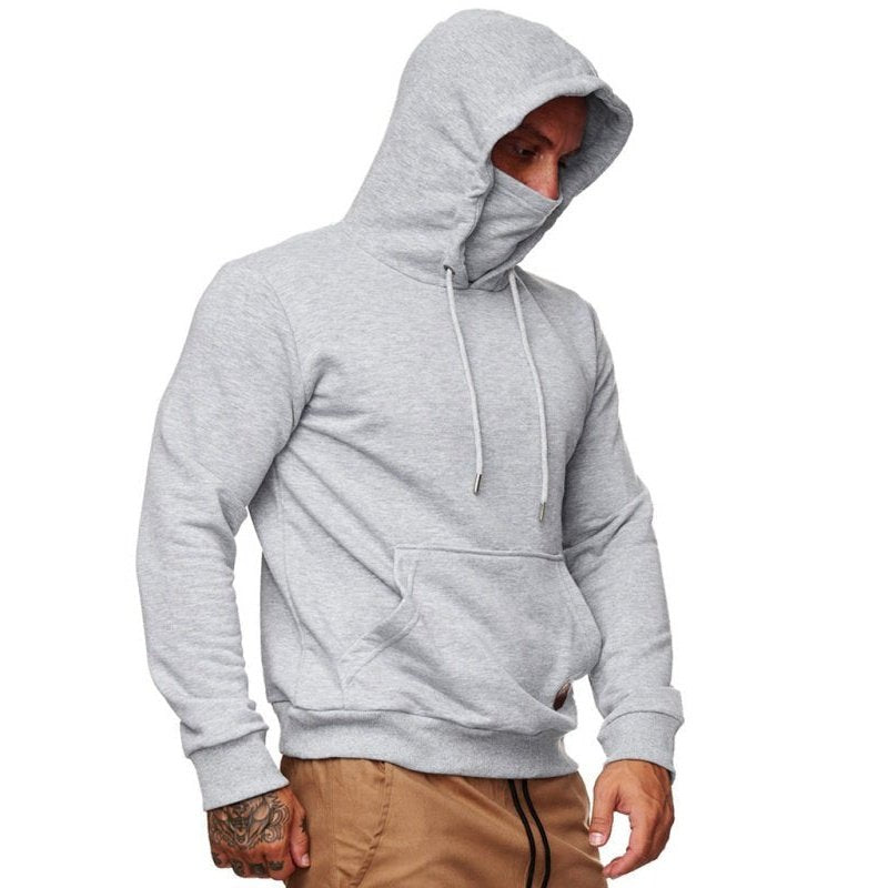 Hooded Long Sleeve Sweatshirt With Mask - www.SharpDuds.com