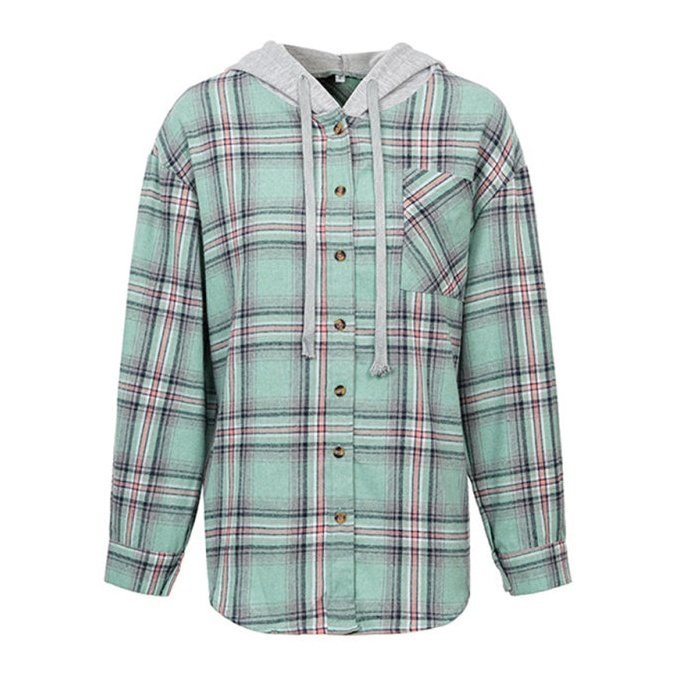 Hoodie Button-Down Casual Shirt Jacket - www.SharpDuds.com