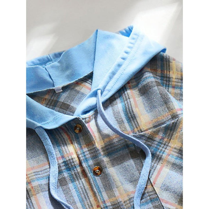 Hoodie Button-Down Casual Shirt Jacket - www.SharpDuds.com