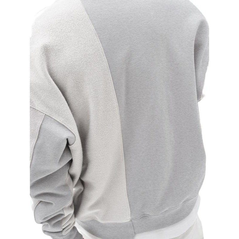 Knitted Stitching Solid Color Casual Crew Neck Sweatshirt - www.SharpDuds.com