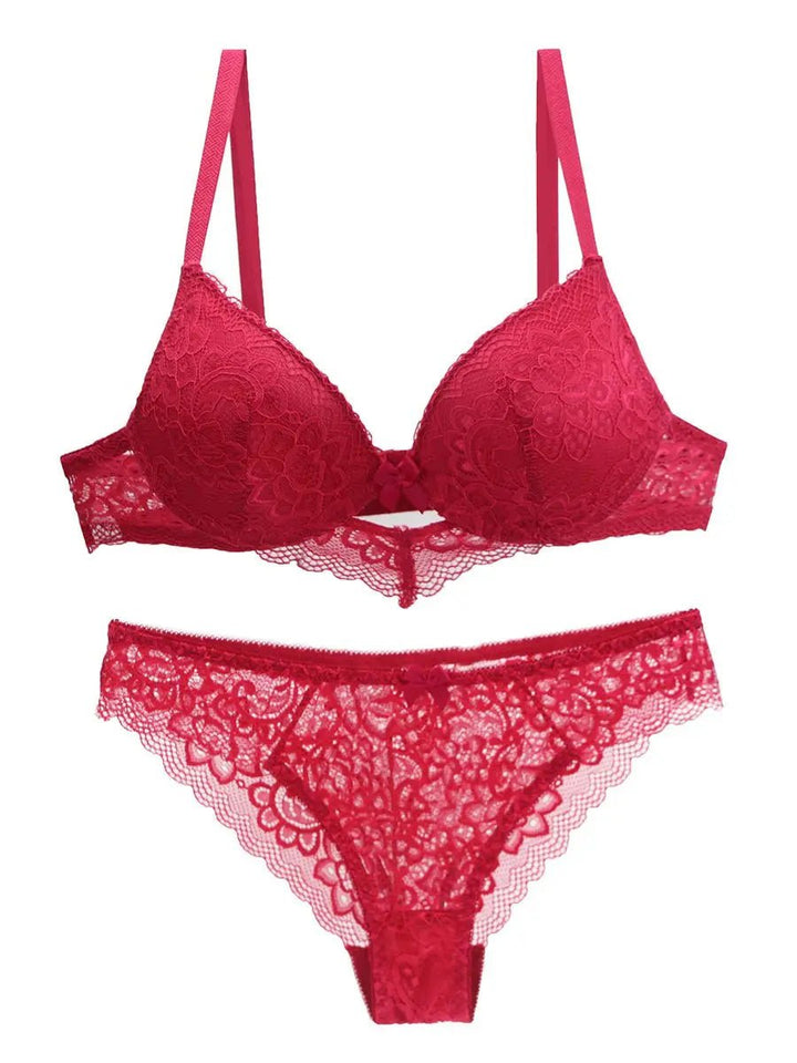 Lace Drill Bras Set Women Plus Size Push Up Underwear - www.SharpDuds.com