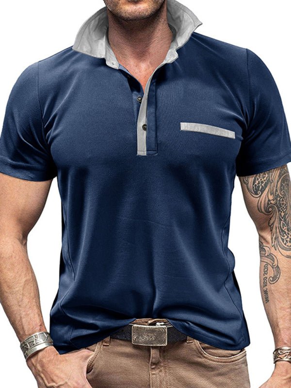 Lapel Short Sleeve Polo - SharpDuds