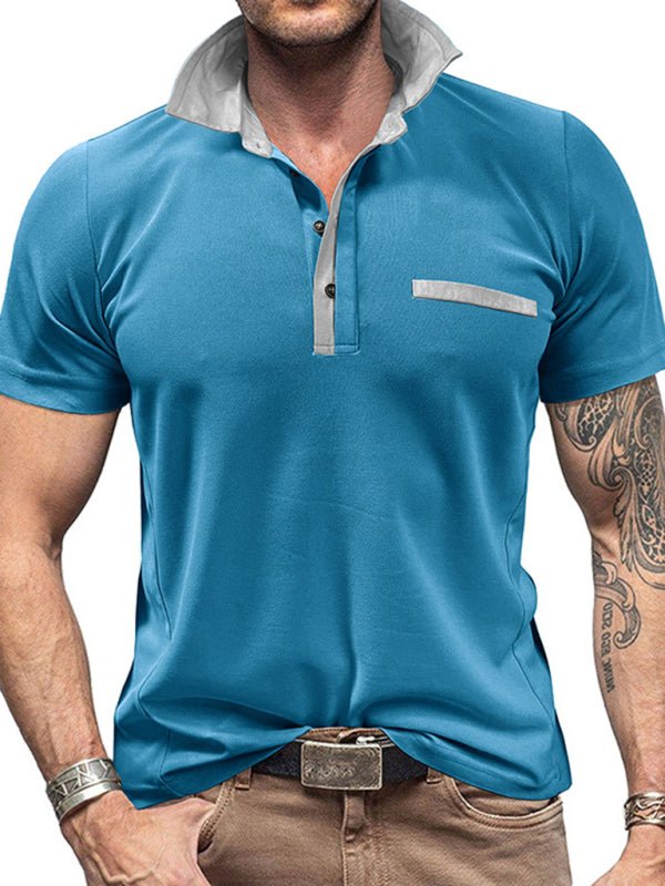 Lapel Short Sleeve Polo - SharpDuds