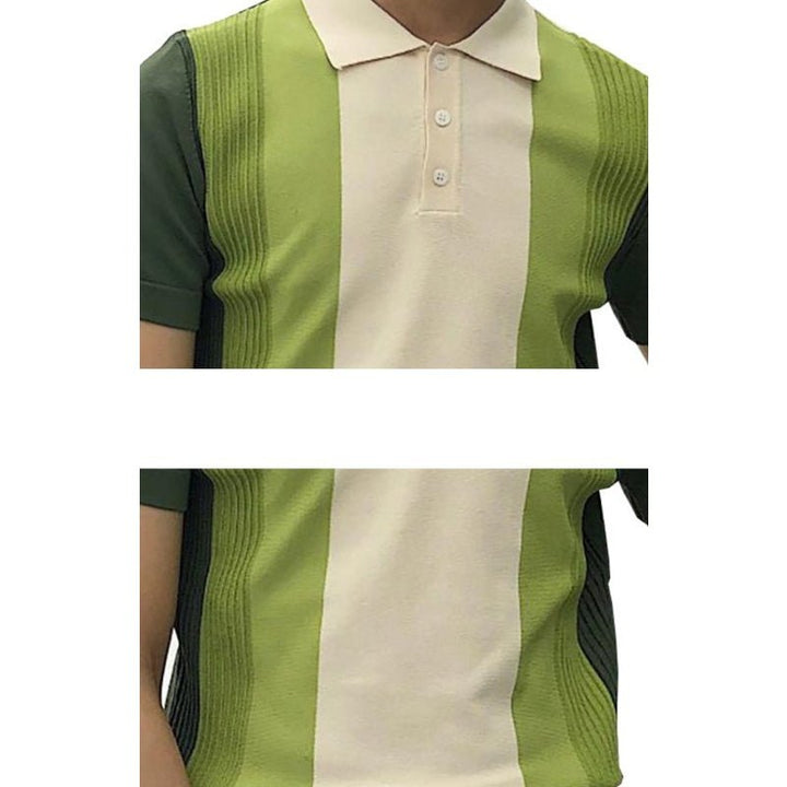 Lapel Short Sleeve Slim Polo Shirt T-Shirt - SharpDuds.com