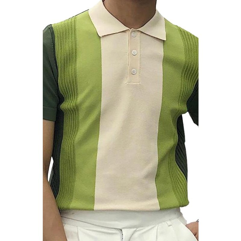 Lapel Short Sleeve Slim Polo Shirt T-Shirt - SharpDuds.com