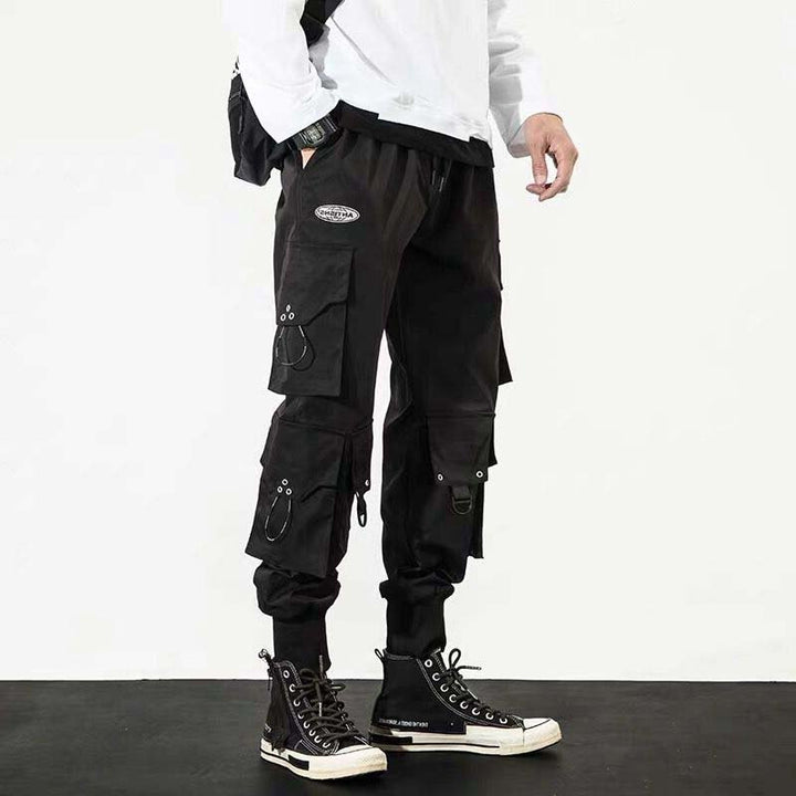 Large Cropped Baggy Cargo Pants - SharpDuds.com