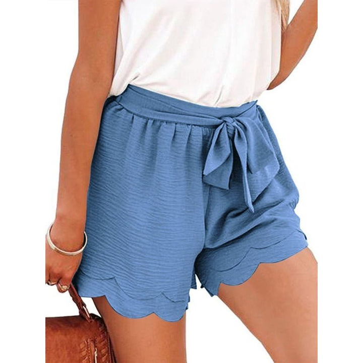 Layered Petal Butterfly End Waist Lounge Short with Belt - www.SharpDuds.com