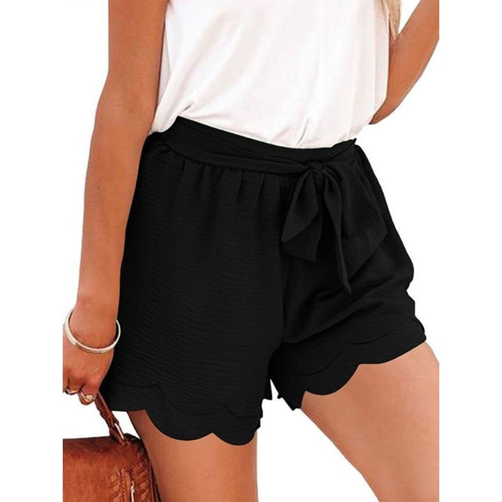 Layered Petal Butterfly End Waist Lounge Short with Belt - www.SharpDuds.com