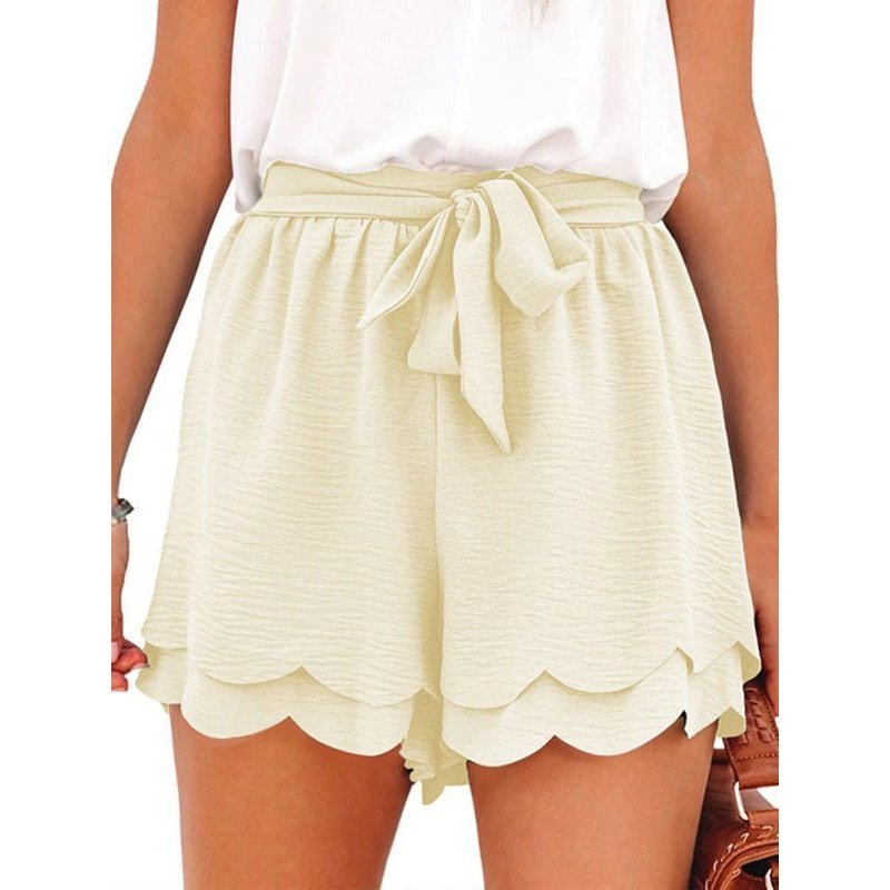 Layered Petal Butterfly End Waist Lounge Short with Belt - www.SharpDuds.com