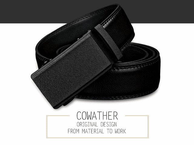 Leather Belt with Automatic Buckle - www.SharpDuds.com