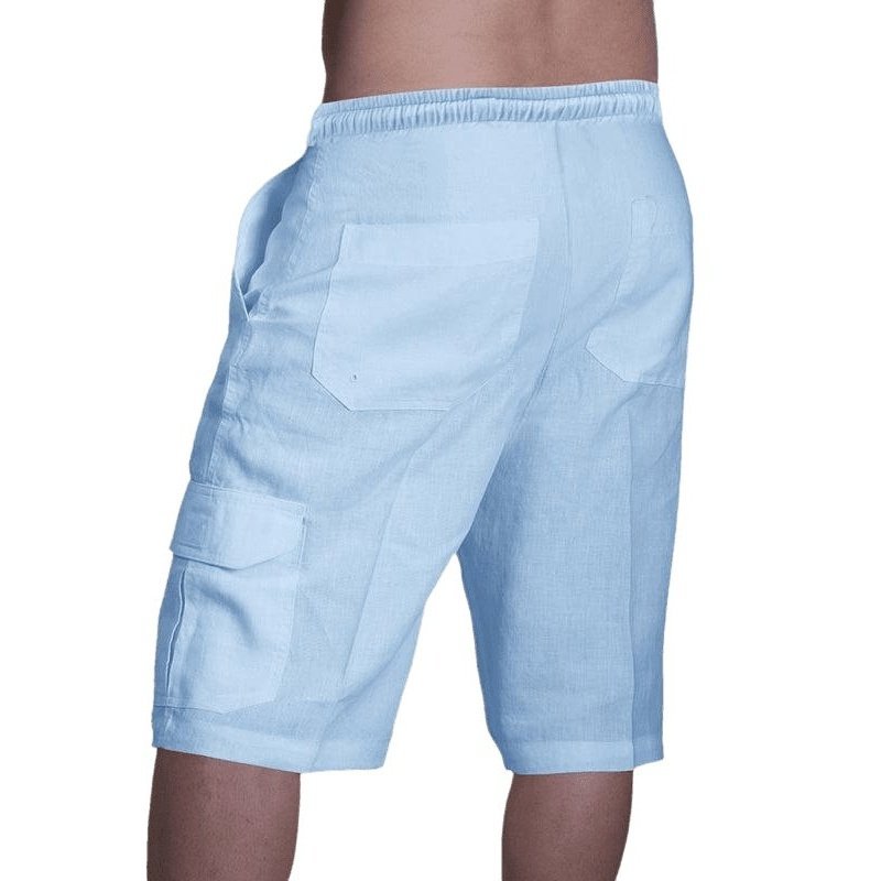 Linen Multi Pocket Shorts - www.SharpDuds.com