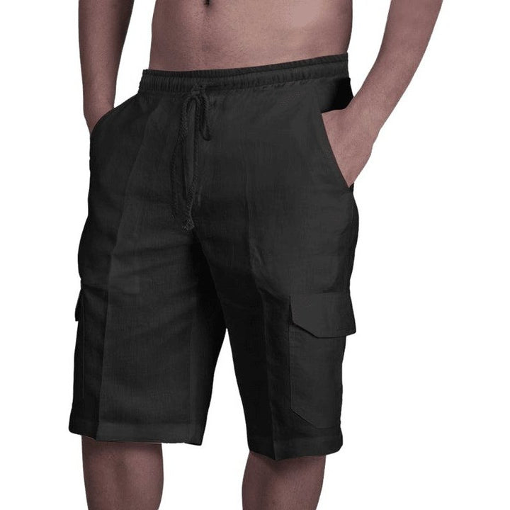 Linen Multi Pocket Shorts - www.SharpDuds.com