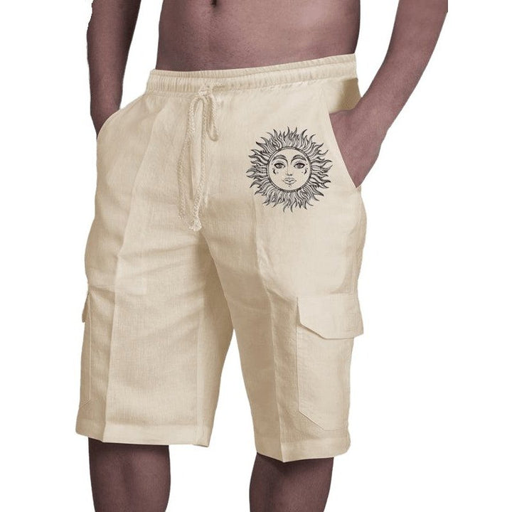 Linen Multi Pocket Shorts - www.SharpDuds.com