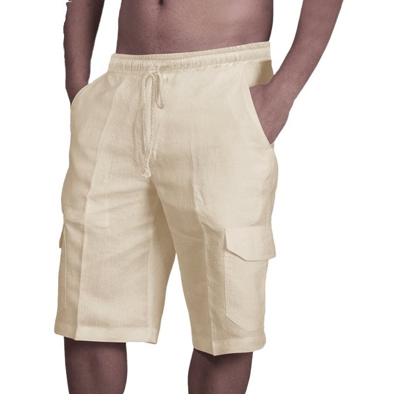 Linen Multi Pocket Shorts - www.SharpDuds.com